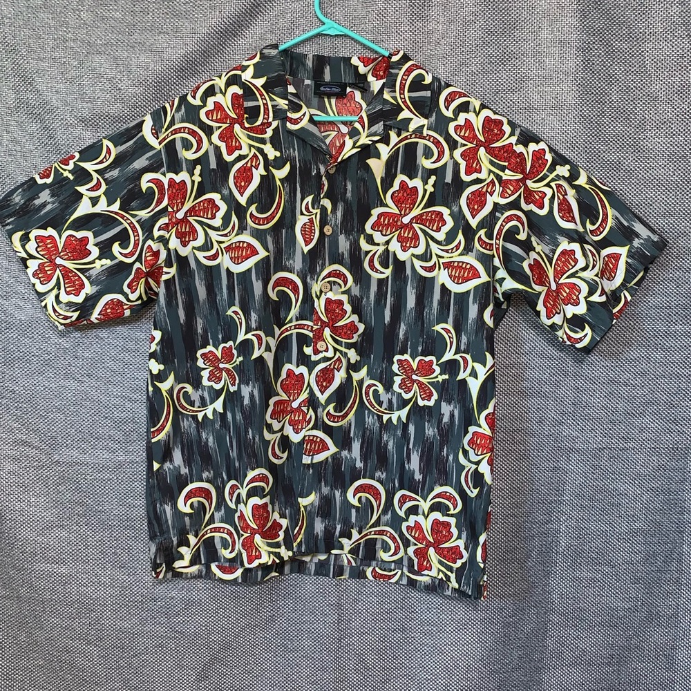 Anchor blue men’s shirt XL Hawaiian style